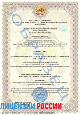 Образец разрешение Верхняя Пышма Сертификат ISO 50001